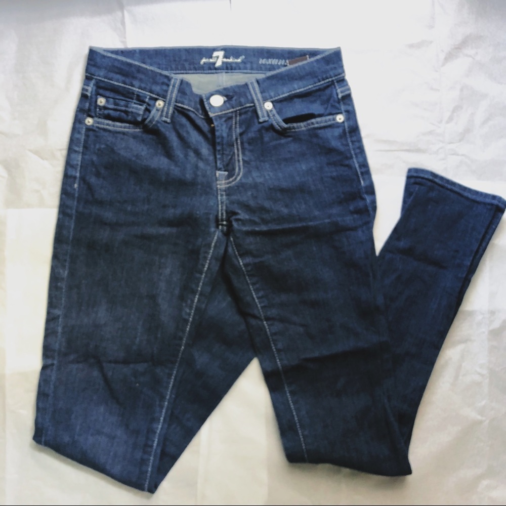 7 For All Mankind Rhinestones Roxanne Jeans - Picture 2 of 8